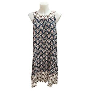 Boden Floral Printed Multicolor Halter Shift Swing Sleeveless Dress US 12R‎